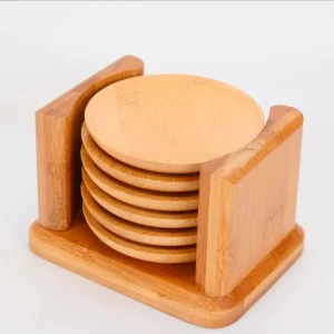 Elegant Bamboo Coaster Set