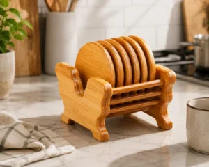 Quality Bamboo Coaster Set 1 Quality Bamboo Coaster Set