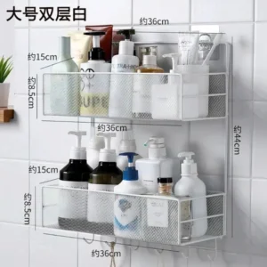 Wall-mounted bathroom shelf