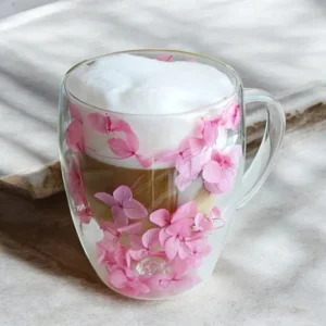Insulated glass coffee mug