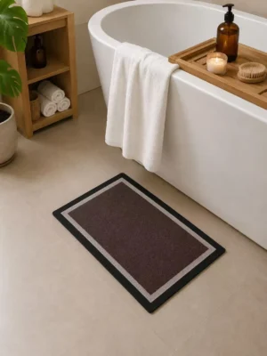 Absorbent bathroom mat