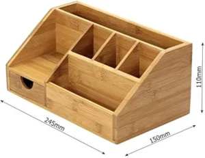 Bamboo desk storage
