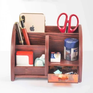 Wooden desk organizer