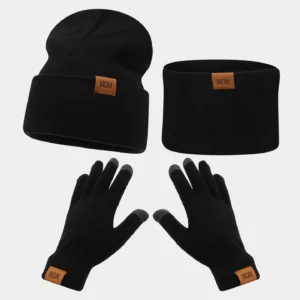 3pcs Knitted Hat Beanie Cap Winter Set