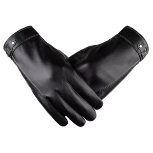 Warm leather gloves men