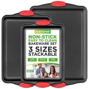Red silicone handle pans