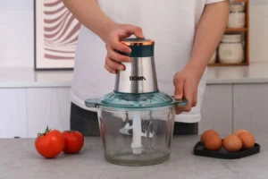 Glass bowl food chopper