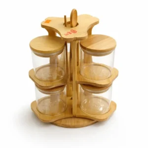 6pcs glass spice jars