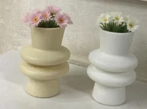 Lily rose bouquet vase