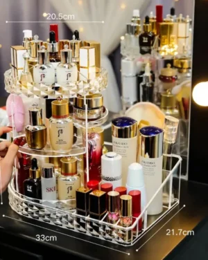 Rotating lipstick perfume rack
