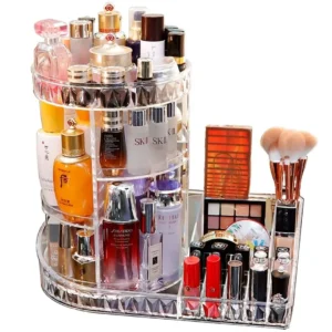 Transparent acrylic makeup storage