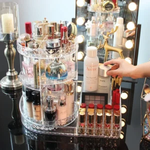 Acrylic Rotating Cosmetics Storage Box 1 Acrylic Rotating Cosmetics Storage Box