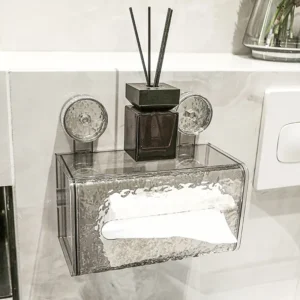 Suction Cup Glacier-Pattern Tissue Box