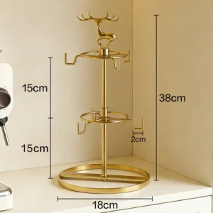Gold mug rack