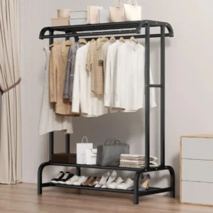 Multifunctional Clothes Drying Rack with Shoe Rack