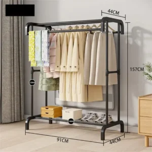 Wheeled clothes drying rack