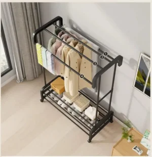 Drying rack with shoe rack