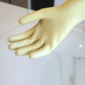 Red kitchen gloves