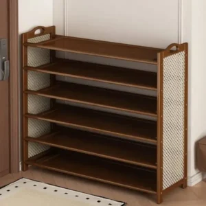 6 layer bamboo shoe rack