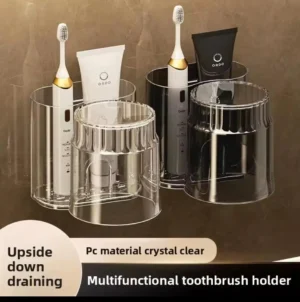 Acrylic toothbrush holder with cup