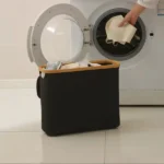Toilet Paper Basket Organizer with Bamboo Lid 5 Bamboo Lid Storage Basket