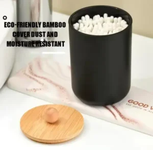 Bamboo lid swab holder
