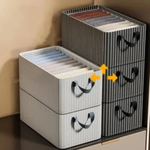 Black white stripe storage boxes