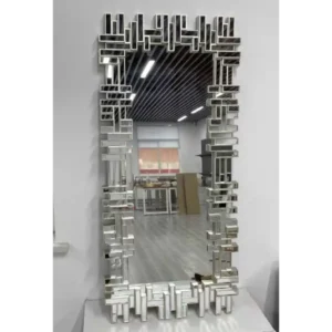 Elegant structured frame mirror