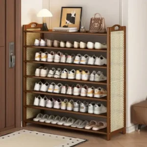 Bamboo Shoe Rack – Brown