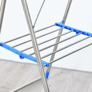 Spacious stainless steel cloth rack