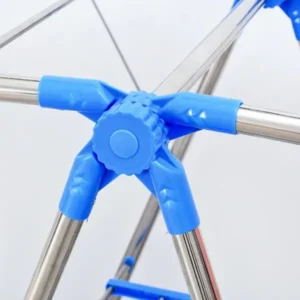 Spacious stainless steel cloth rack