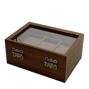 brown watch organizer
