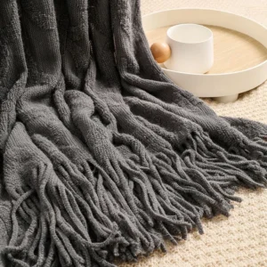 Tassel sofa blanket