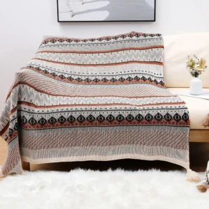 Elegant boho home blanket