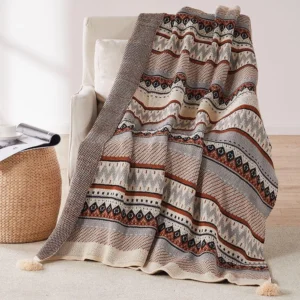 Cozy boho blanket
