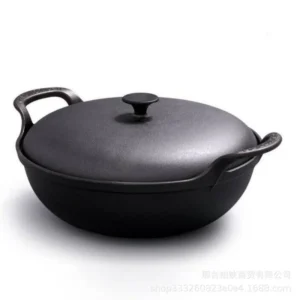 non stick cast iron wok