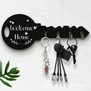 Welcome Home Wooden Key Holder