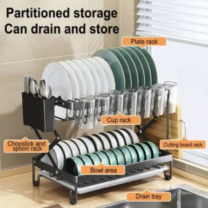 2 tier dish drying rack