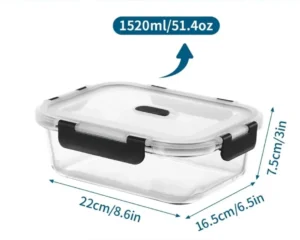 Leak proof glass lunch box