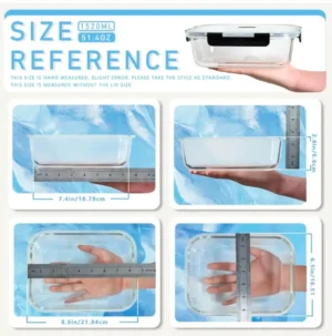 Fridge freezer glass container