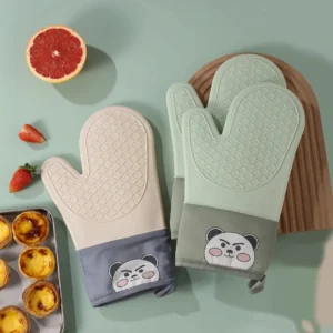 Silicone grip baking gloves