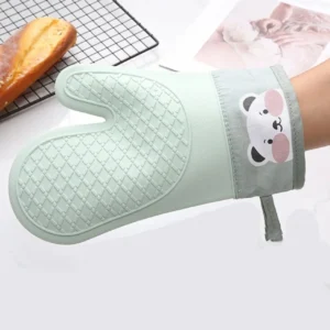 Silicone insulated oven gloves