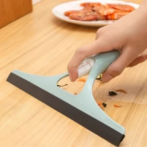 Car window squeegee cleaner