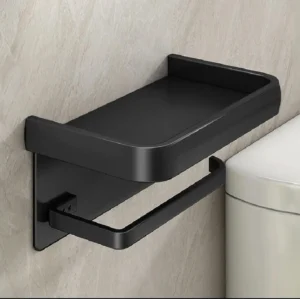 Phone shelf toilet holder