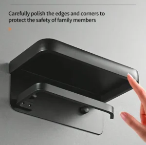 Stainless steel toilet paper holder