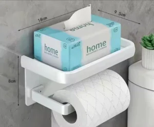 Wall mounted bathroom organizer