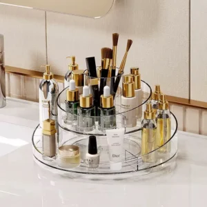 360° 2 Tier Acrylic Rotating Cosmetics Organizer