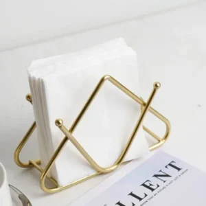 Gold black napkin holder
