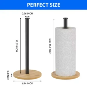 Modern wooden paper towel holder