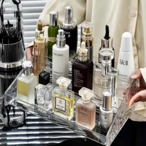 3 Tier Clear Acrylic Perfume Stand